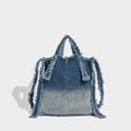 Washed denim bag stray wind, design tote shoulder bag, casual ladies shoulder bag, canvas shoulder hobo bag - SJB-DIAMOND ELITES