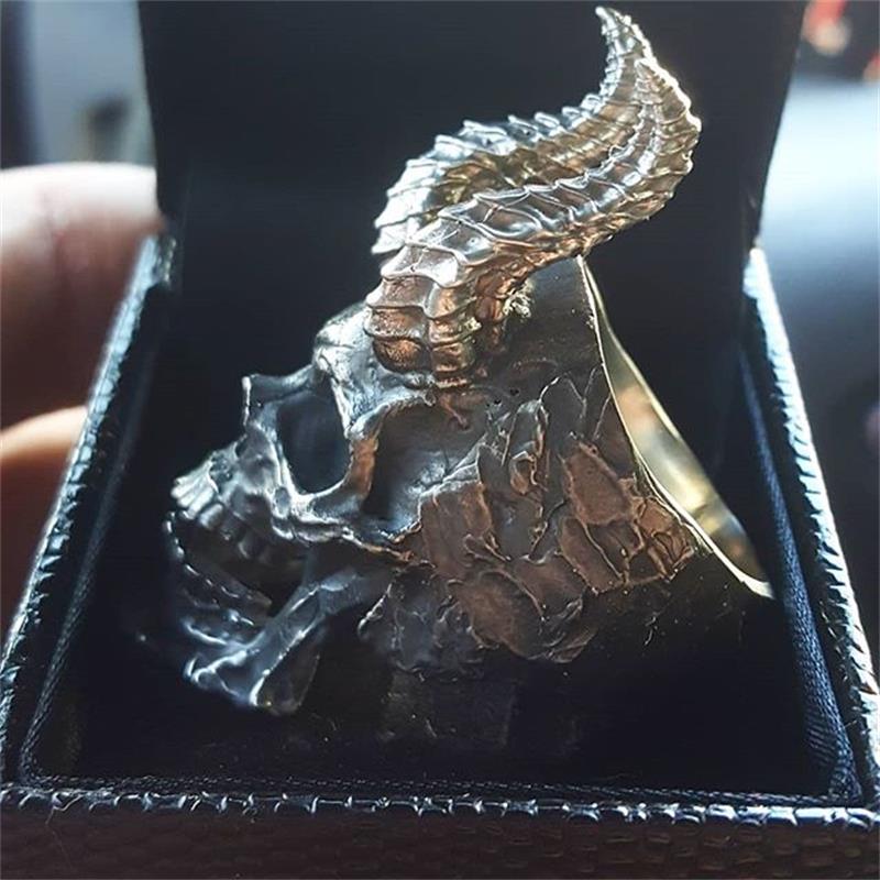 Goth Black Skull Ring - SJB-DIAMOND ELITES