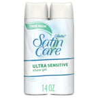 Gillette Satin Care Ultra Sensitive Women's Shave Gel, Fragrance Free, 14 oz