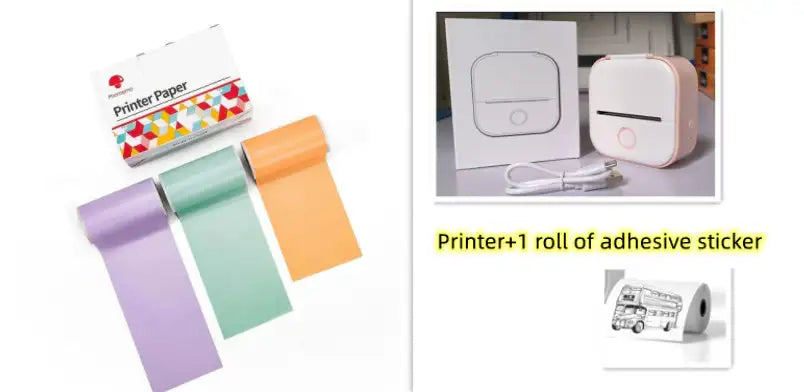 Portable Mini Printer for Students and Hobbyists, Bluetooth Thermal Label Printer - SJB-DIAMOND ELITES