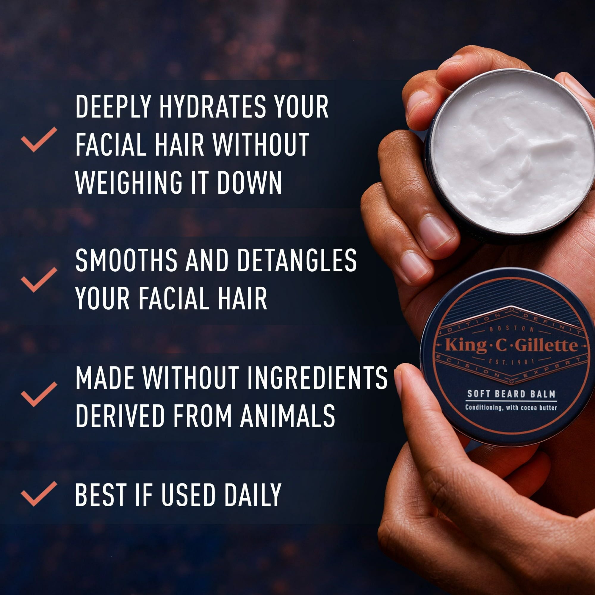 King C. Gillette Men's Soft Beard Balm, 3.4 Ounces EasyOptionXY LLC