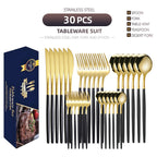 Stainless Steel Knife And Forks 30-piece Tableware Set Suit Pi-Mart
