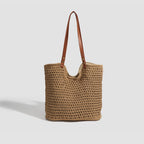 Grid knitted hobo bag, travel commuter shoulder bag, travel large capacity armpit bag, crochet hobo purse - SJB-DIAMOND ELITES