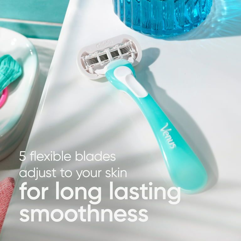 Gillette Venus Extra Smooth Sensitive Women's Disposable Razors, Blue, 2 Pack EasyOptionXY LLC
