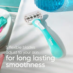 Gillette Venus Extra Smooth Sensitive Women's Disposable Razors, Blue, 2 Pack EasyOptionXY LLC