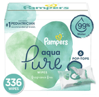 Pampers Aqua Pure Sensitive Baby Wipes 6X Pop-Top 336 Count