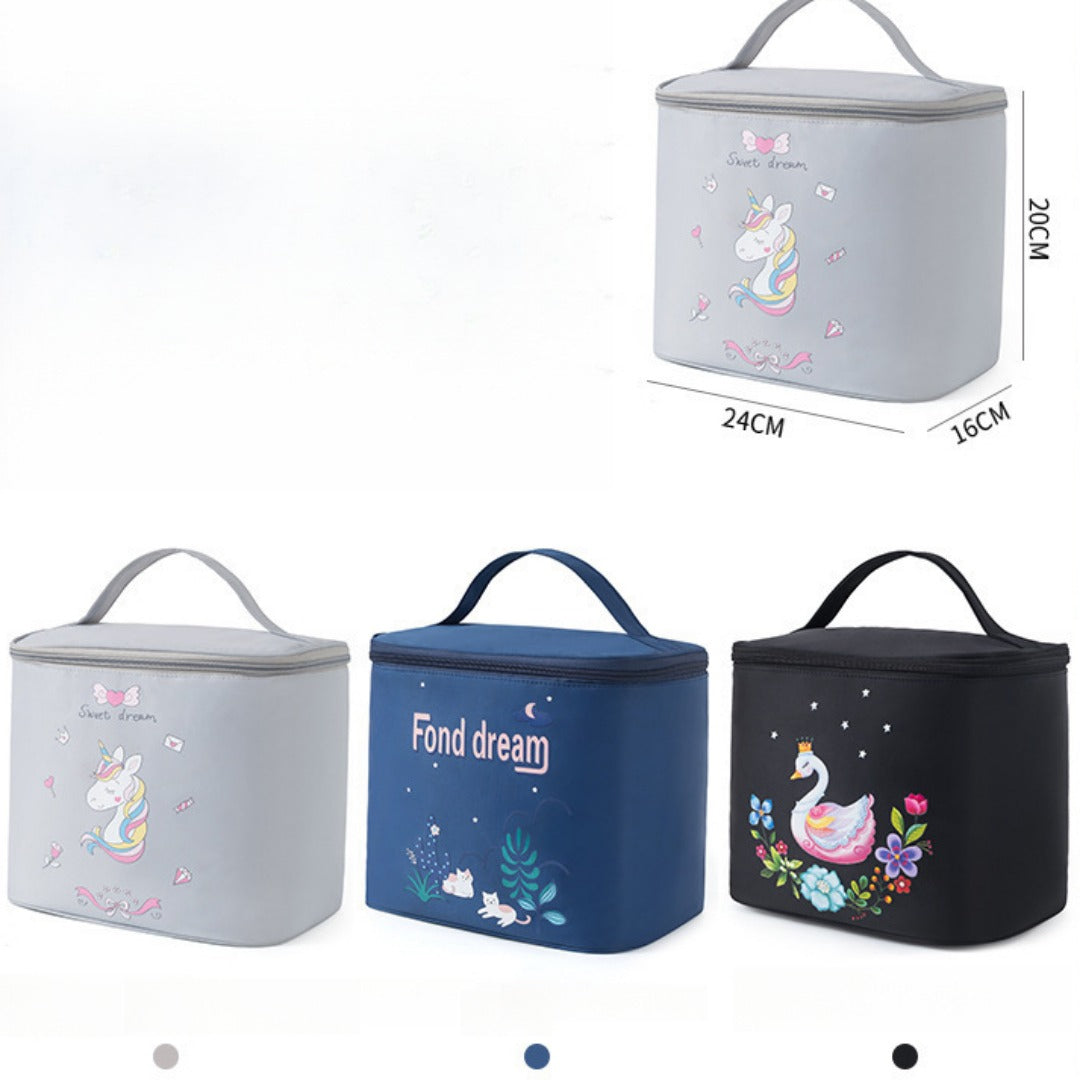 Waterproof cosmetic bag, large capacity foldable portable travel bag, women's cosmetic storage bag, toilet bag, makeup bag organizer, - SJB-DIAMOND ELITES