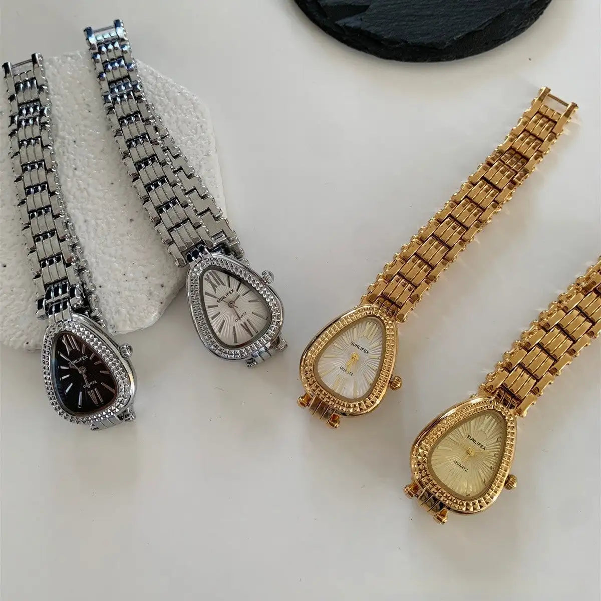 Golden Snake Head Gorgeous Chain Watch Women Lootquake LLC