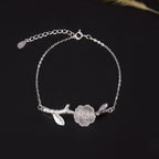 Beautiful natural crystal plum bracelet