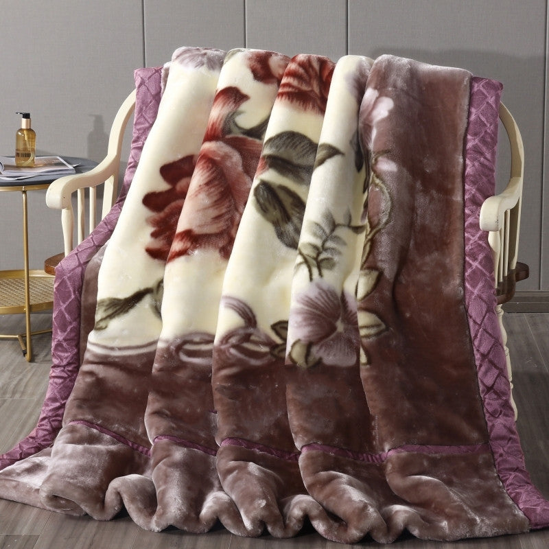 Blanket Quilt Winter Double Sided Warmth Extra Thick Flannel Pi-Mart