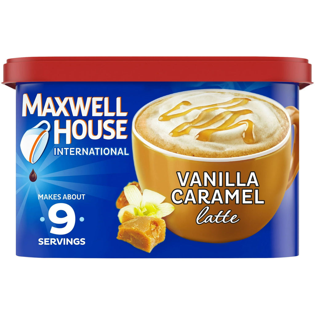 Maxwell House International Vanilla Caramel Latte Cafe Style Beverage Mix, 8.7 oz Canister EasyOptionXY LLC