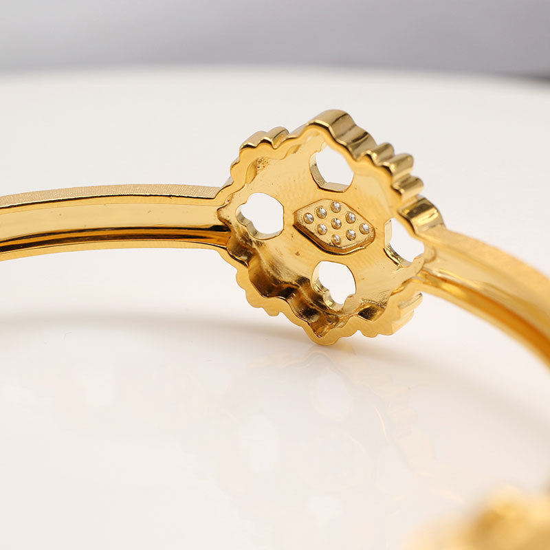 Silver Ornament Light Luxury Custom 925 Gold Single Flower Bracelet Pi-Mart