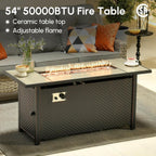 Outdoor Patio Furniture Set with Fire Pit and Ottomans Lootquake LLC
