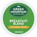 Green Mountain Coffee Breakfast Blend Single Serve K-Cup Pods, Light Roast Coffee, 60 Count