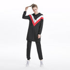 Casual Color Matching Hooded Sports Sweatshirt Suit Pi-Mart