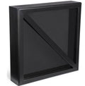 Wood Flag Case for (2) 5’ x 9.5’ Flags, Rear Loading, Glass Front - Black The Military Gift Store