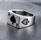Ace Of Spades Signet Ring Pi-Mart