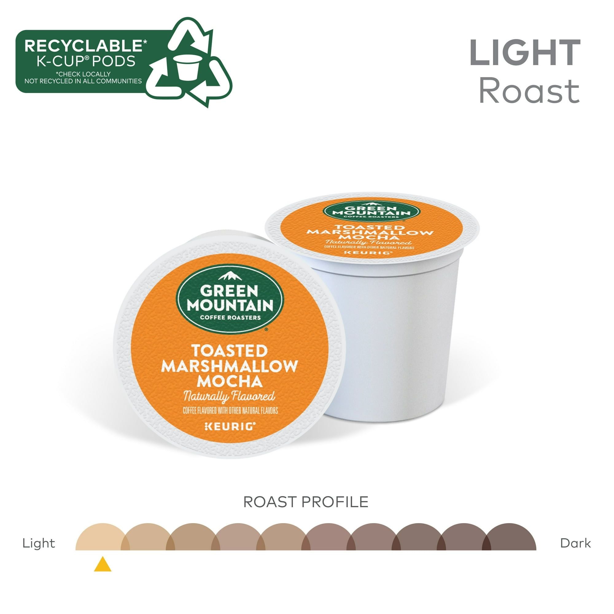 Green Mountain Coffee Roasters Toasted Marshmallow Mocha Keurig Single-Serve K-Cup Pods, Light Roast Coffee, 24 Count EasyOptionXY LLC
