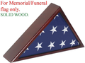 Solid Wood Memorial Flag Case Frame Display Case for 5x9.5' Flag Folded for Funeral or Burial Flag The Military Gift Store