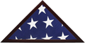 American Flag Display Case - Wood Frame Fits 5x9.5' Folded Flag The Military Gift Store