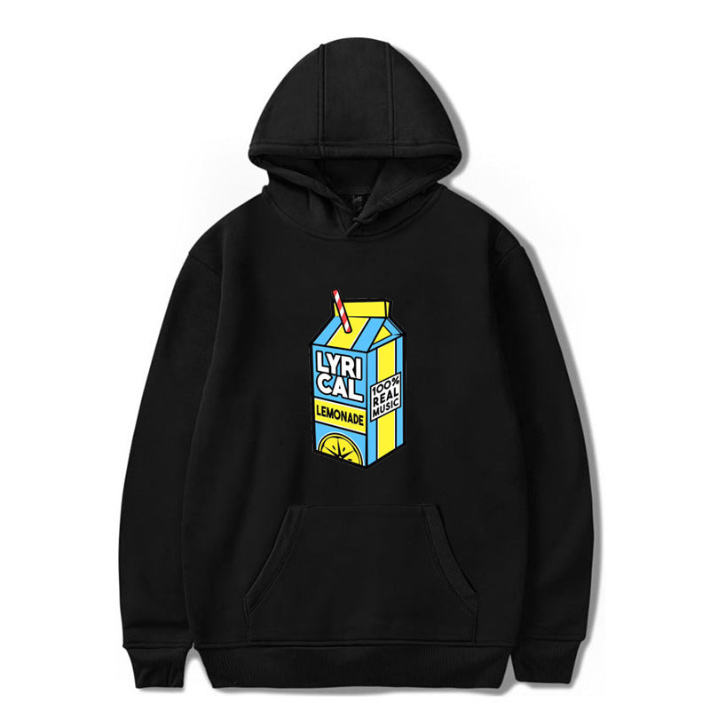 Lemon printed Euramerican velvet hoodie Pi-Mart