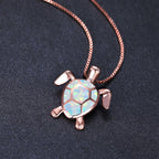 Fashion Turtle Simple Necklace Stud Earrings Set Pi-Mart