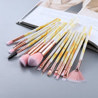 15 Marbled Design Makeup Brushes Set Pi-Mart