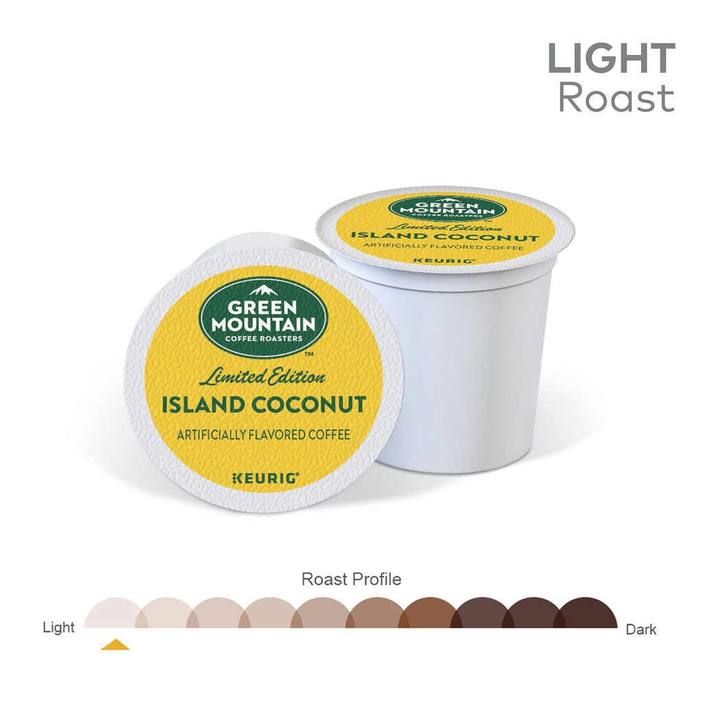 Green Mountain Coffee Roasters, Island Coconut Light Roast K-Cup Coffee Pods, 24 Count EasyOptionXY LLC