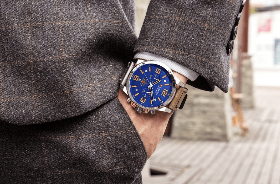 Retro  Waterproof Watch With Chronometers Steel Case And Leather Belts Unique Design Excellent Look Perfect Gift For Your Man Stevvex