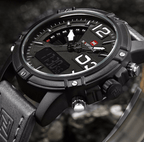 Men's Multifunction Digital Analog Waterproof Watch With Alarm And Automatic Time Zones Unique Design Excellent Gift - SJB-DIAMOND ELITES