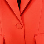HIGH QUALITY New Fashion 2024 Designer Blazer Suit Set Women's Single Button Red Blazer Flare Pants Suit Purplish Diva