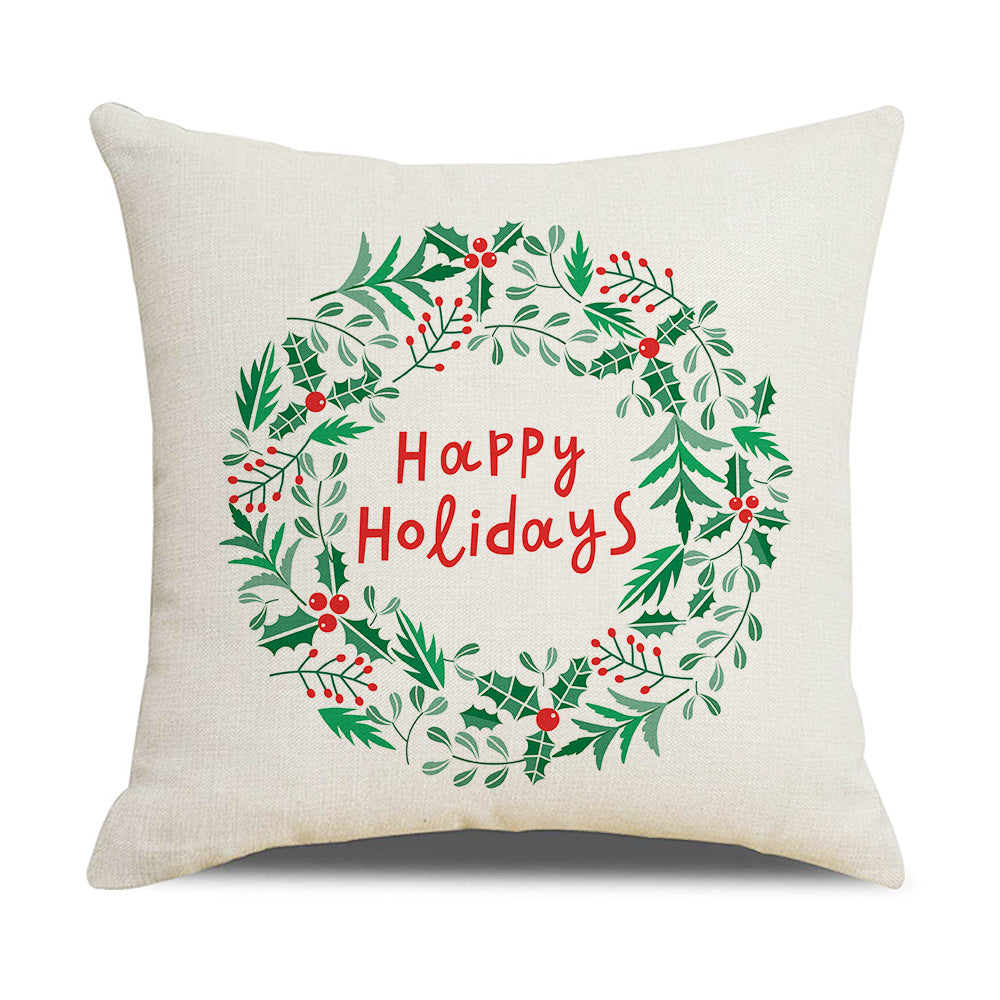 Santa Printed Cushion Sofa Cushion Home Furnishing Pi-Mart