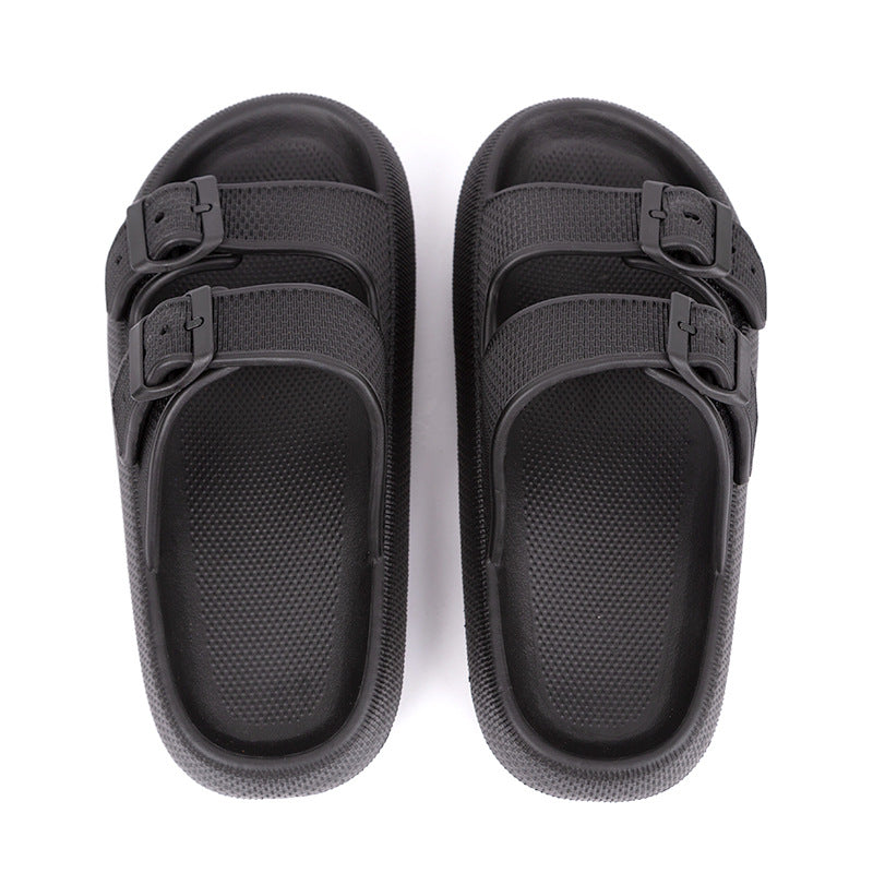 Platform Slippers Women's Summer Buckle Home Shoes Fashion Outdoor Wear Soft Bottom Sandals Pi-Mart
