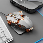 EWEADN G5 USB Wired Gaming Mouse Silent or audible optional Metal mechanical Mouse gamer with 8 Buttons Macro Function Keys, Support tail length adjustment to suit different hand sizes Perfect for desktop, laptop, computer, s