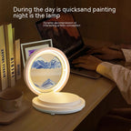Creative Quicksand Painting Mobile Phone Charging Bluetooth Speaker Desk Lamp Pi-Mart