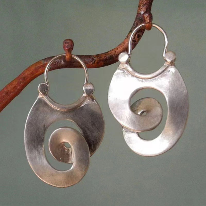 Spiral Design Ear Ring Retro Geometry Pi-Mart