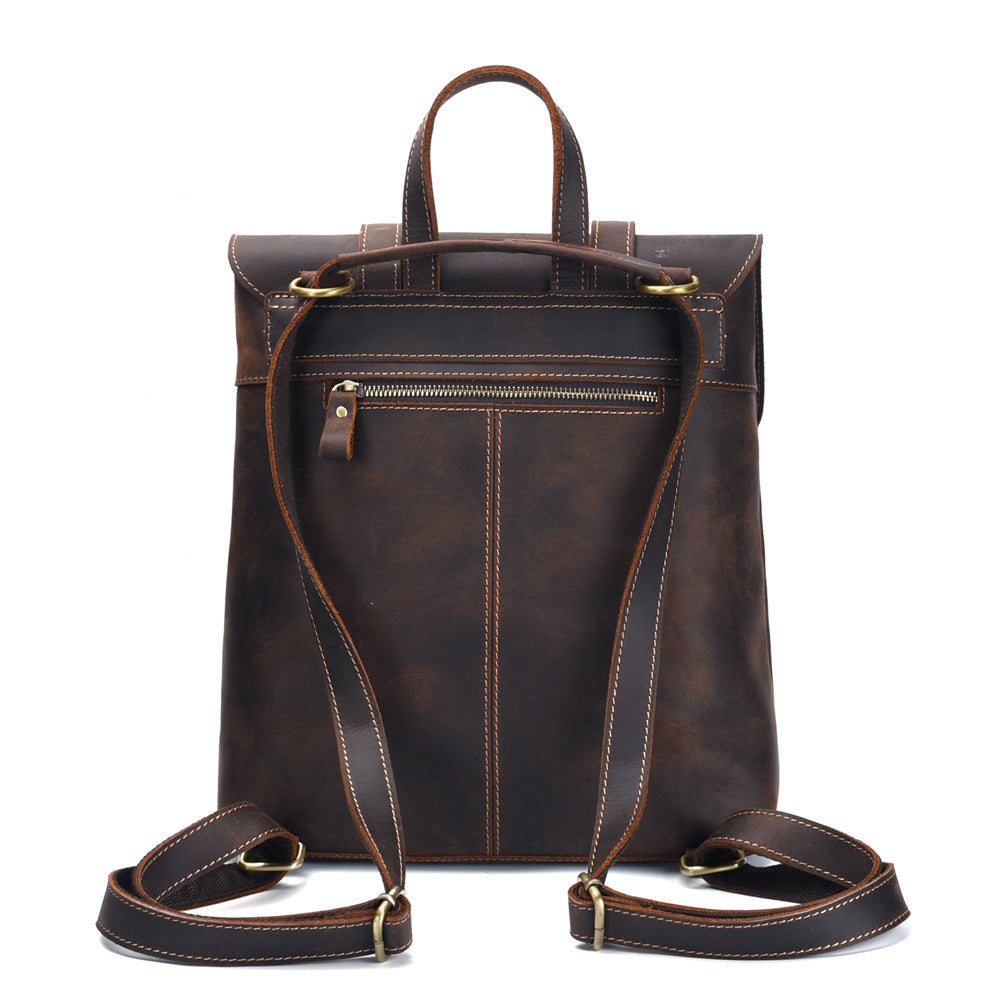 Retro Casual Large-capacity First Layer Leather Travel Bag Pi-Mart