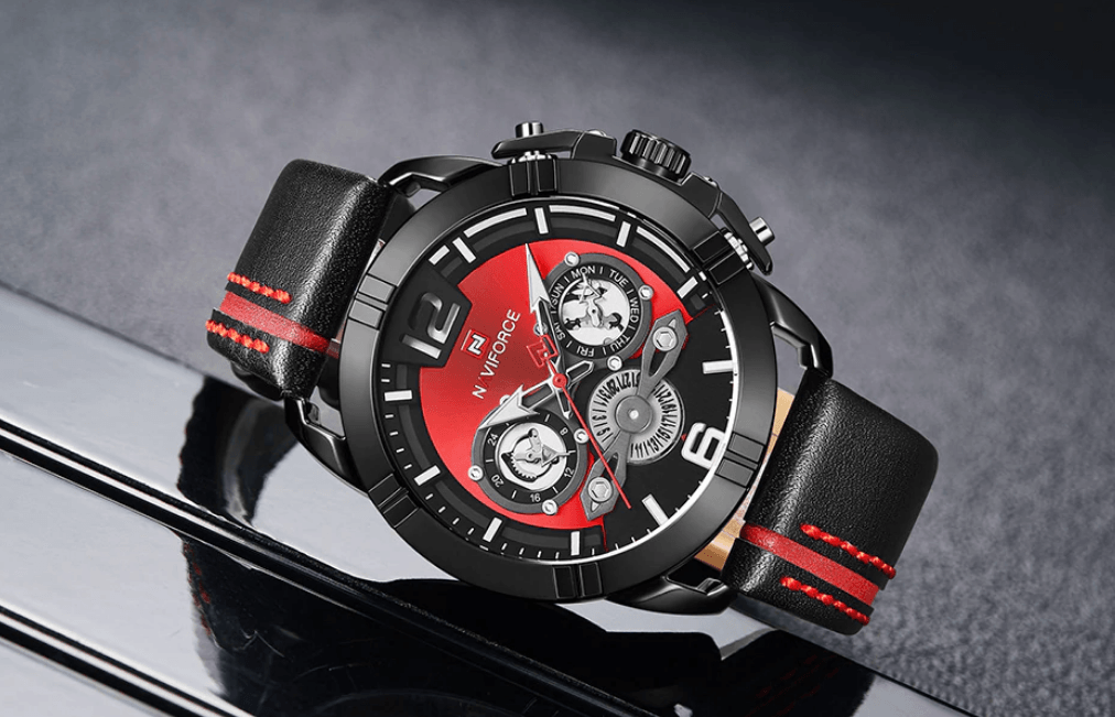 Waterproof  Quartz  Man Leather Sport Wrist Watch  Luxury Unique Design Perfect Gift - SJB-DIAMOND ELITES