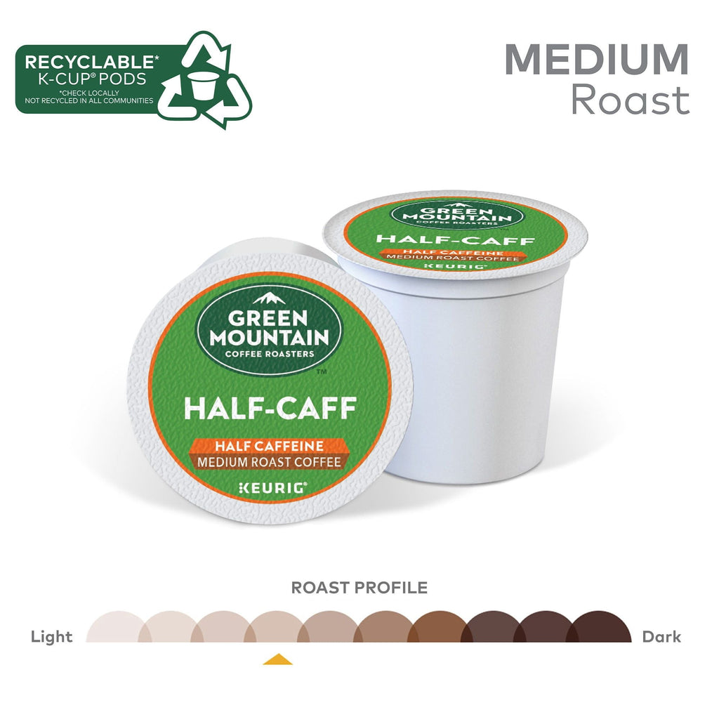 Green Mountain Coffee Half Caff Keurig Single-Serve K-Cup pods, Medium Roast Coffee, 48 Count EasyOptionXY LLC