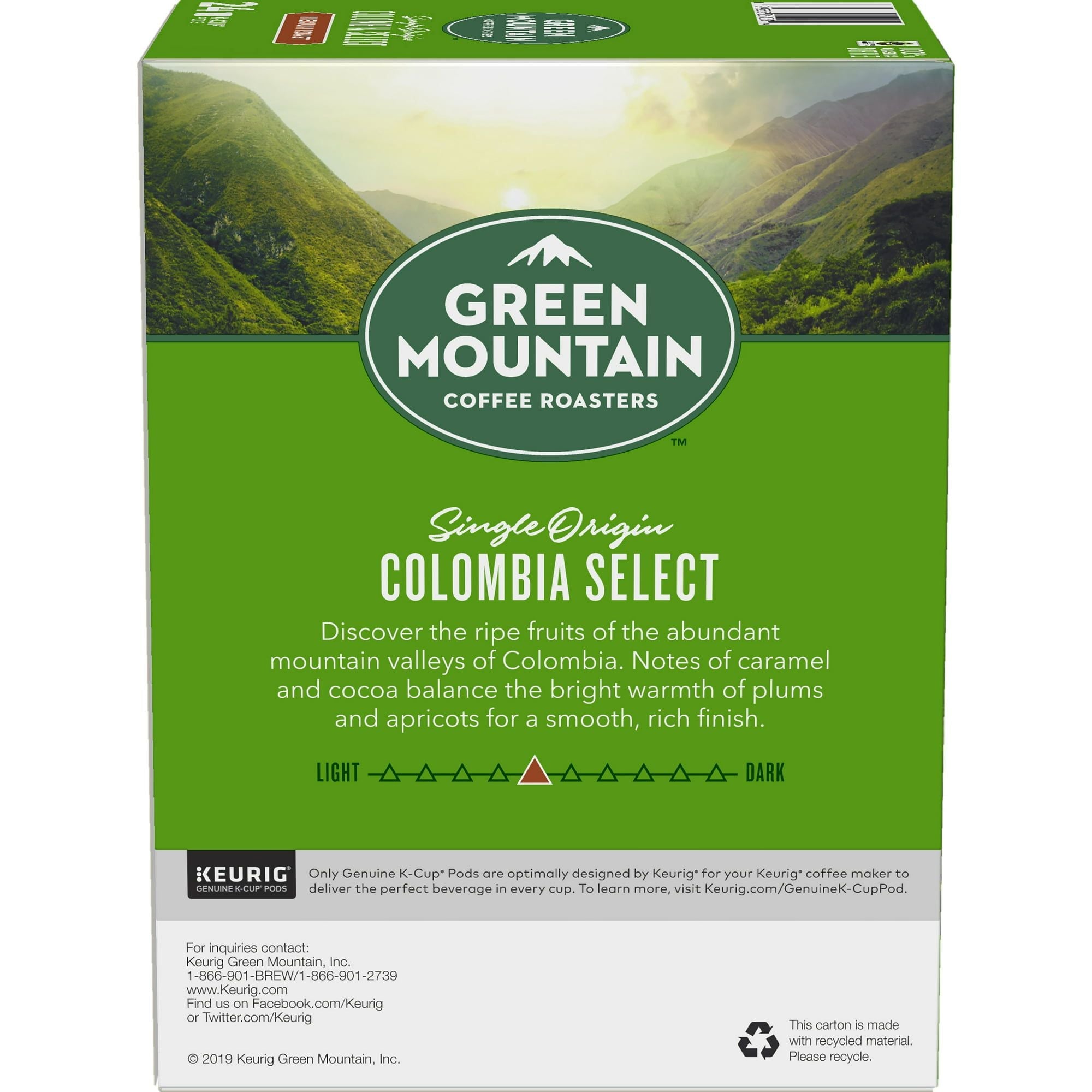 Green Mountain Coffee Colombia Select Fair Trade Certified K-Cup Pods, Medium Roast, 24 Count for Keurig Brewers EasyOptionXY LLC