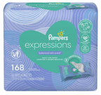 Pampers Baby Wipes Expressions; Botanical Rain Scent; 3X Pop-Top; 168 Ct
