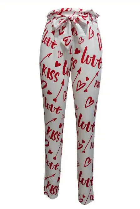 Ladies' Printed Waist Slimming And High Waisted Fashionable Pants - SJB-DIAMOND ELITES