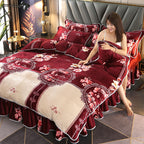 Printed Gold Mink Four-piece Bedding  Duvet Cover Pi-Mart
