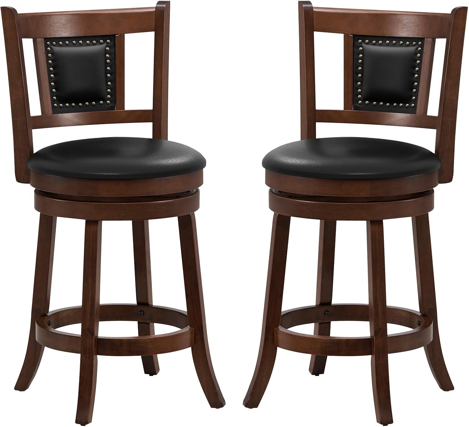 Ergonomic Swivel Bar Stools Set of Two Lootquake LLC