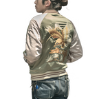 Non Stock Men's Yokosuka Baseball Jacket Dragon Tiger Falcon Embroidered Short Jacket
