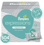 Pampers Baby Wipes Expressions Fragrance Free 9X Pop-Top Packs 504 Ct EasyOptionXY LLC