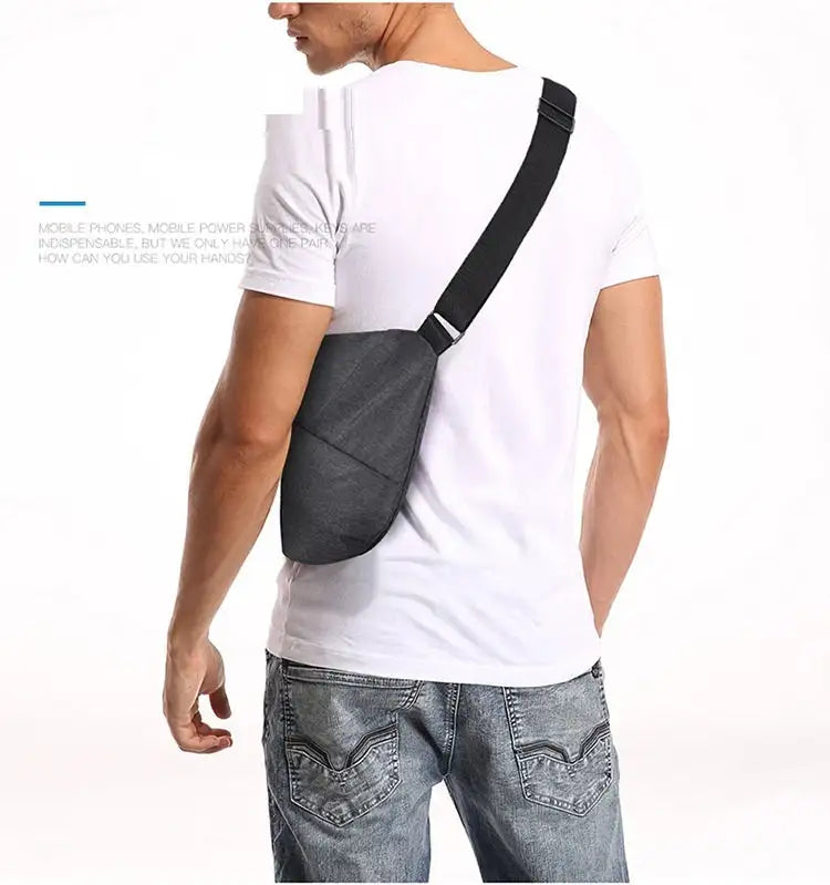 Digital Storage Canvas Chest Bag Crossbody Multi-functional Business Close Shoulder Anti-theft Package - SJB-DIAMOND ELITES