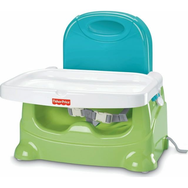 Fisher-Price Portable Toddler Booster Seat, Healthy Care, Travel Dining Chair with Tray, Green EasyOptionXY LLC