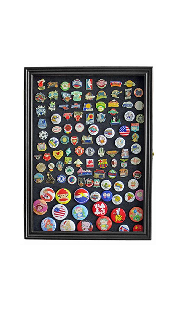 Display Case Wall Frame Cabinet for Military Medals, Pins, Patches, Insignia, Ribbons, Brooches The Military Gift Store