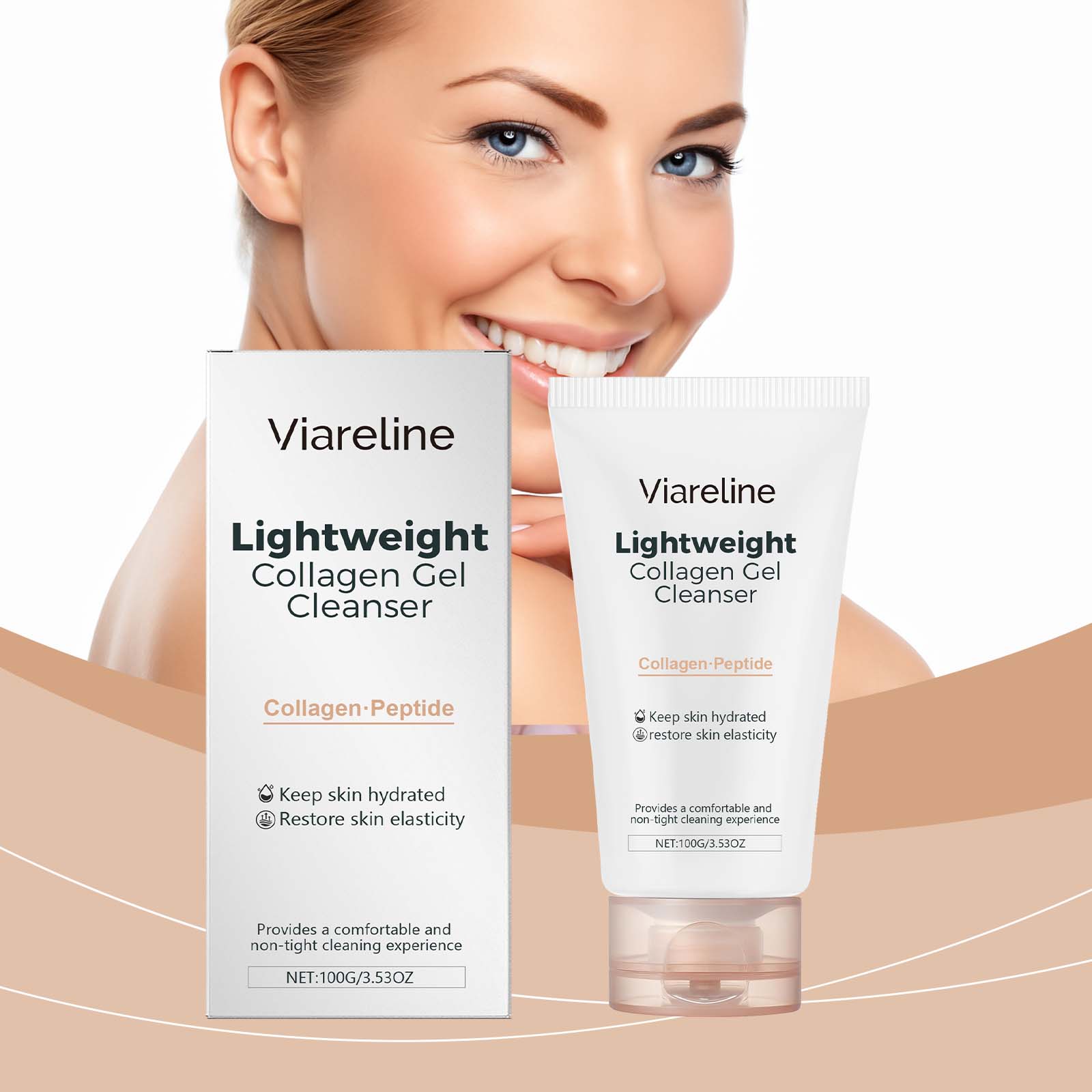 Viareline This Facial Cleanser Gently Caresses And Cleanses The Facial Skin, Making It Smooth, Moisturizing And Hydrating Lootquake LLC